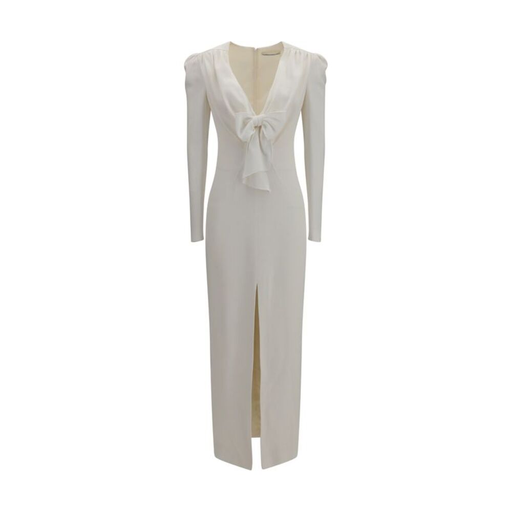 Alessandra Rich Women V-Neck Dress With Bow